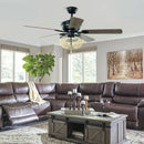 52 Inch Retro Ceiling Fan Light with Reversible Blades Remote Control by LJGDeals