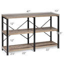 3 Tier 47 Inch Console Metal Frame Sofa Table by LJGDeals