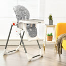 Folding Baby High Dining Chair with 6-Level Height Adjustment by LJGDeals