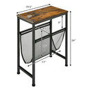 Narrow End Table with Magazine Holder Sling for Small Space by LJGDeals