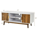 2 Door TV Stand with 2 Cabinets and Open Shelves for TVs up to 50 Inch TV by LJGDeals