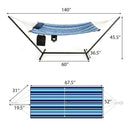 Hammock Chair Stand Set Cotton Swing with Pillow Cup Holder Indoor Outdoor by LJGDeals