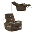 Recliner Chair Single Sofa Lounger with Arm Storage and Cup Holder for Living Room by LJGDeals