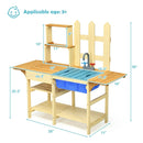 Kid's Outdoor Wooden Pretend Cook Kitchen Playset Toy by LJGDeals