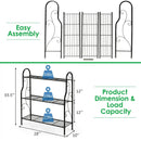 3-Tier Scrollwork Designed Metal Plant Stand-Black by LJGDeals
