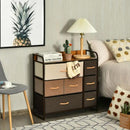 7 Drawer Tower Steel Frame and Wooden Top Dresser Storage Chest for Bedroom by LJGDeals
