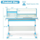 Adjustable Height Study Desk with Drawer and Tilted Desktop for School and Home by LJGDeals