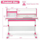 Adjustable Height Study Desk with Drawer and Tilted Desktop for School and Home by LJGDeals