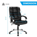 Big and Tall Adjustable High Back Leather Executive Computer Desk Chair by LJGDeals
