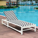 Patio Adjustable Reclining Chair Lounge Chair Chaise for Garden Deck Wheel by LJGDeals