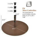 29.5 Inch Outdoor Steel Umbrella Base Stand for Backyard and Poolside by LJGDeals