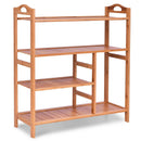 4 Tiers Multifunction Bamboo Storage Shoe Rack for Entryway Hallway by LJGDeals