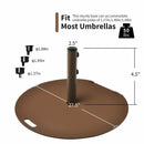 50 lbs Umbrella Base Stand with Wheels for Patio by LJGDeals