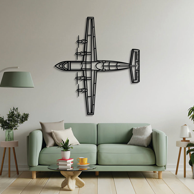 Dash 7 DHC-7 Top Metal Aircraft Wall Art - NCP0545