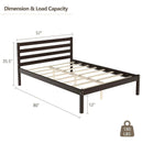 Full Size Bed frame Foundation with Solid Wooden Slat Suppor by DirectDeals