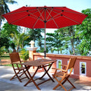 9 Feet Patio Outdoor Market Umbrella with Aluminum Pole without Weight Base by LJGDeals
