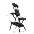 PU Leather Pad Travel Massage Chair with by LJGDeals