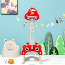 3-in-1 Basketball Hoop for Kids Adjustable Height Playset with Balls-Red by LJGDeals