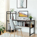59-Inch Computer Desk Home Office Workstation 4-Tier Storage Shelves by LJGDeals