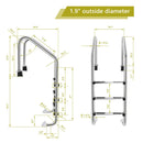 3-Step Stainless Steel Swimming Pool Ladder with Anti-Slip Step by LJGDeals
