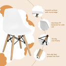 4 PCS Children Chair Set Medieval Style Dining Chairs with Wood Legs by LJGDeals