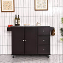 Kitchen Island 2-Door Storage Cabinet with Drawers and Stainless Steel Top by LJGDeals