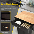 Utility Rolling Storage Cabinet Kitchen Island Cart with Spice Rack by LJGDeals