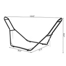 Hammock Stand Heavy Duty Steel Frame with Adjustable Chains by LJGDeals