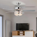 52 Inch Ceiling Fan with Light Reversible Blade and Adjustable Speed by LJGDeals