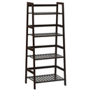4-Tier Bamboo Plant Rack with Guardrails Stable and Space-Saving by LJGDeals