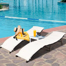 2Pcs Folding Patio Lounger Chair by LJGDeals