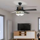 52 Inch Ceiling Fan with Light Reversible Blade and Adjustable Speed by LJGDeals