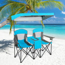 Portable Folding Camping Canopy Chairs with Cup Holder by LJGDeals