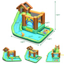 Inflatable Waterslide Bounce House Climbing Wall without Blower by LJGDeals