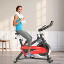 Magnetic Exercise Bike Fitness Cycling Bike with 35Lbs Flywheel for Home and Gym-Black & Red by LJGDeals
