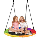 40 Inch 770 lbs Flying Saucer Tree Swing Kids Gift with 2 Tree Hanging Straps-Multicolor by LJGDeals