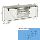 TV Stand Media Center Console Cabinet with Sliding Barn Door by LJGDeals