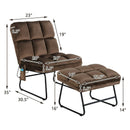 Velvet Massage Recliners with Ottoman Remote Control and Side Pocket by DirectDeals
