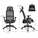 Height Adjustable Ergonomic High Back Mesh Office Chair with Hange by LJGDeals