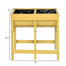 Raised Wooden Planter Vegetable Flower Bed with Liner by LJGDeals