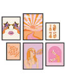 70s gallery wall