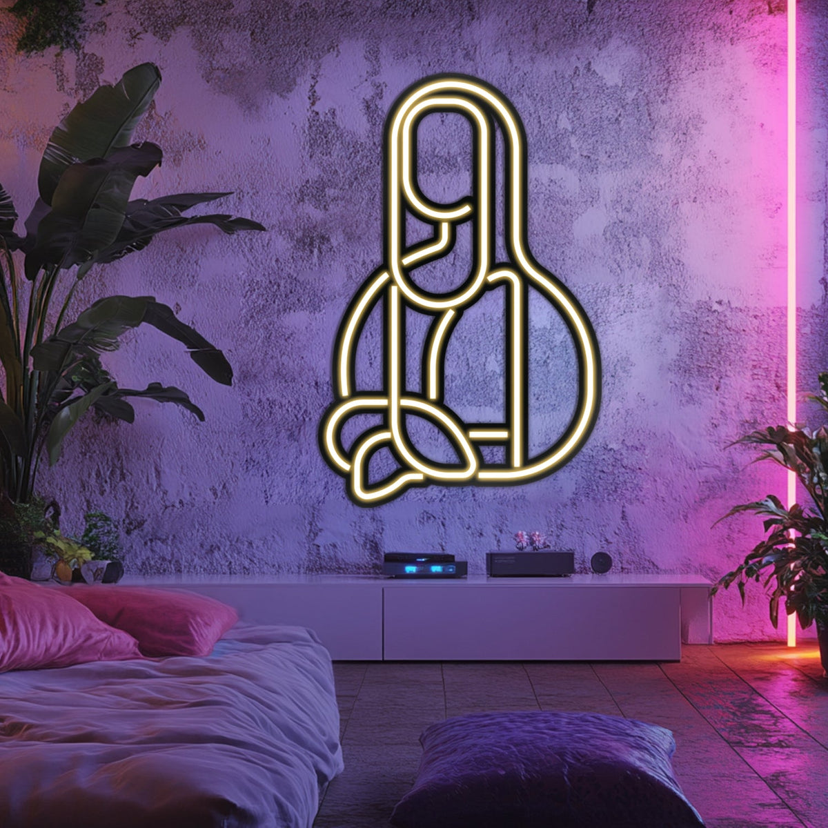 Mona Lisa Metal Neon Wall Art- LN0010, photo 2 of 8