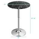 360° Swivel Cocktail Pub Table with Sliver Leg and Base by DirectDeals