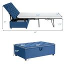 Folding Ottoman Sleeper Bed with Mattress for Guest Bed and Office Nap by LJGDeals