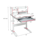 Kids Multifunctional Writing Desk with Tilt Desktop and Book Shelf by LJGDeals