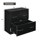 2-Drawer File Cabinet with Lock Hinging Bar Letter and Legal Size by LJGDeals
