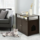 Wooden Cat Litter Box Enclosure Hidden Cat Washroom with Storage Layer by LJGDeals