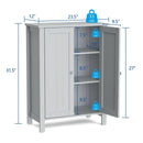 2-Door Bathroom Floor Storage Cabinet Space Saver Organizer by LJGDeals