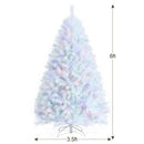 6 Feet Iridescent Tinsel Artificial Christmas Tree with 792 Branch Tips by LJGDeals