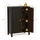 2-Door Bathroom Floor Storage Cabinet Space Saver Organizer by LJGDeals